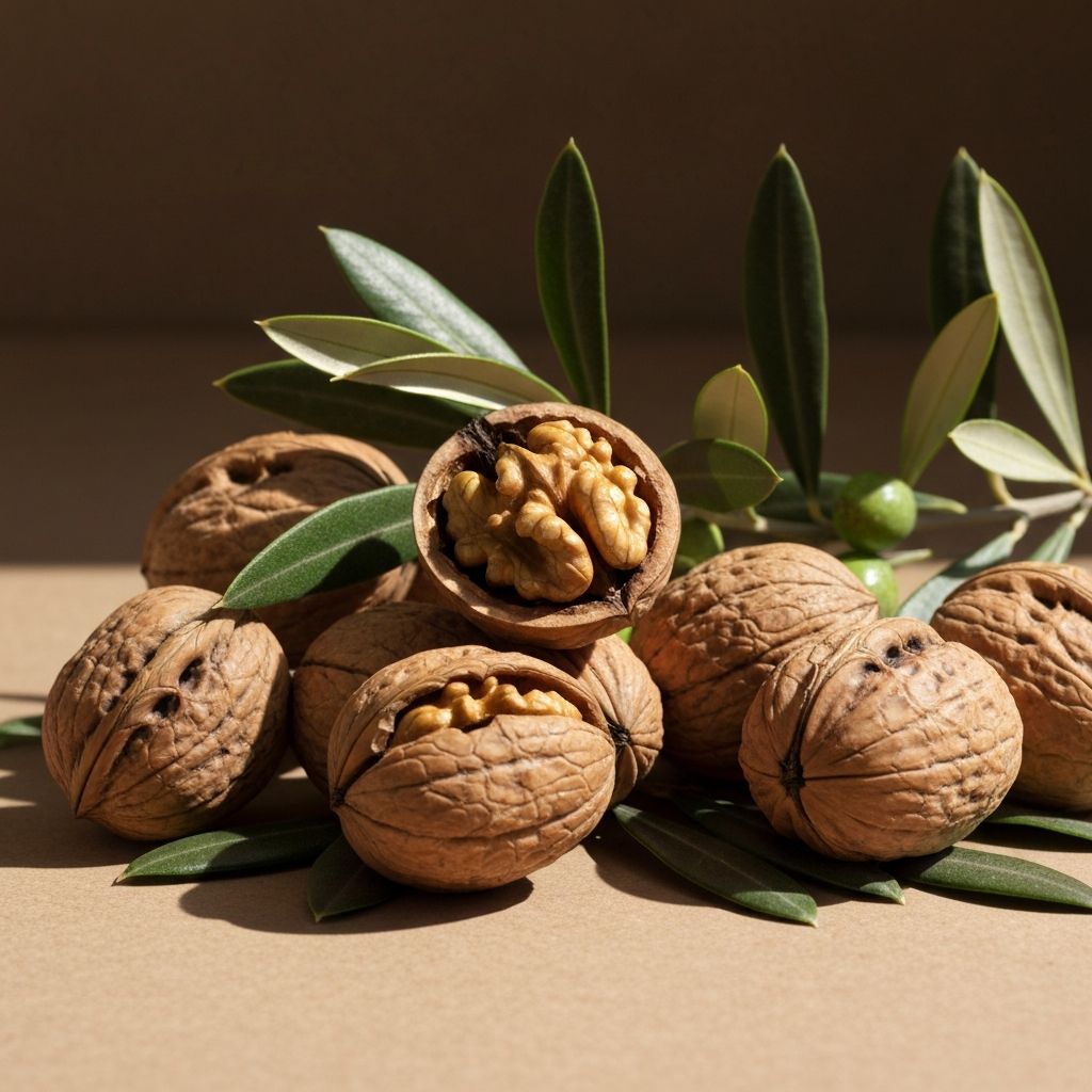Walnuts and olive branch